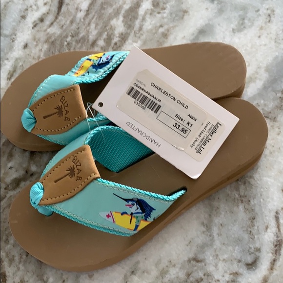 NWT GIRLS ELIZA B FLIP FLOPS SZ 12/1  SAILFISH 🏝 - Picture 4 of 4